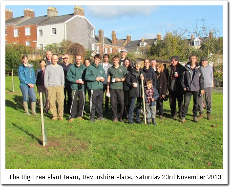 The Big Tree plant team, Devonshire Place orchard